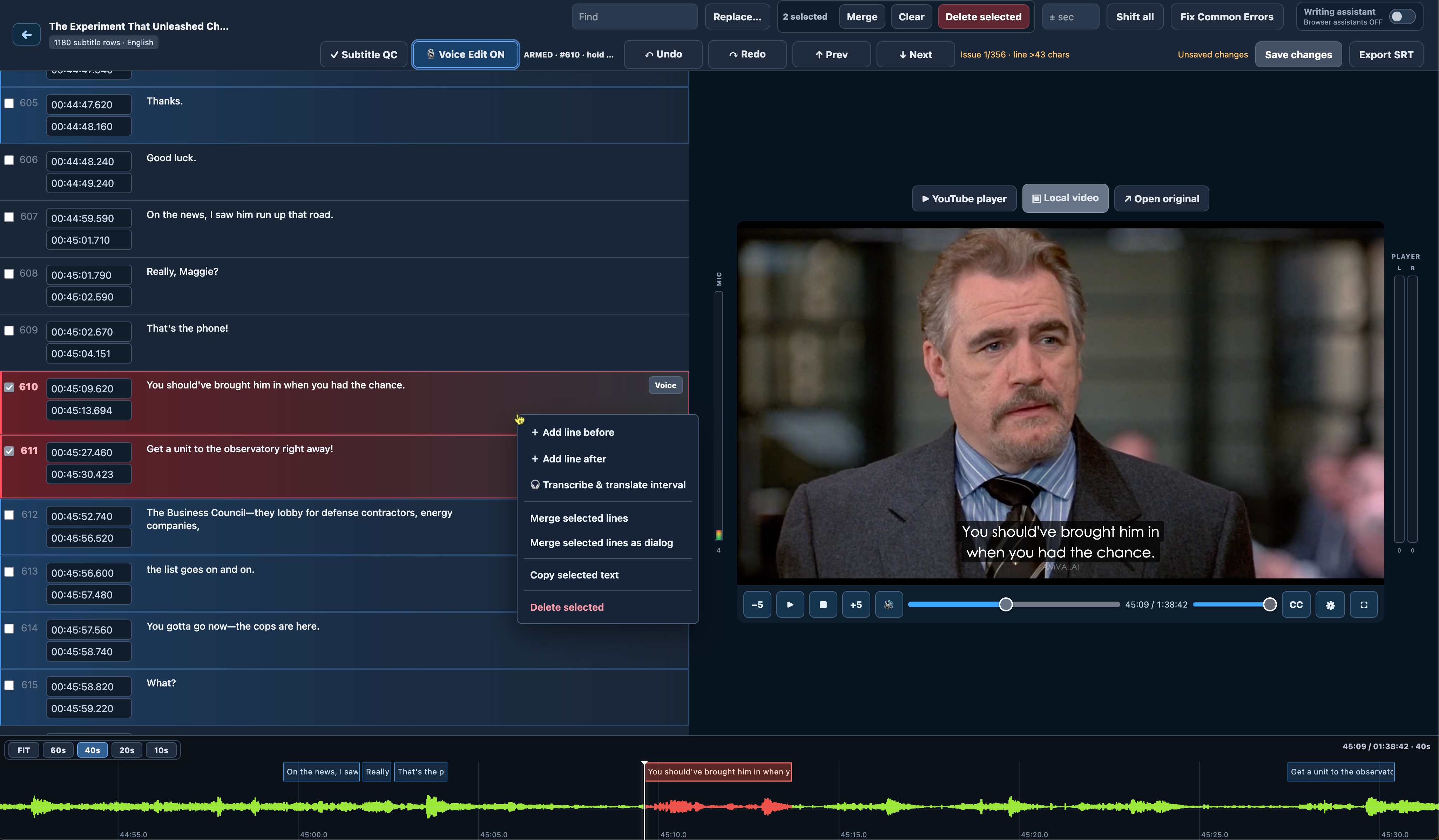 Edit text, timing and picture together.